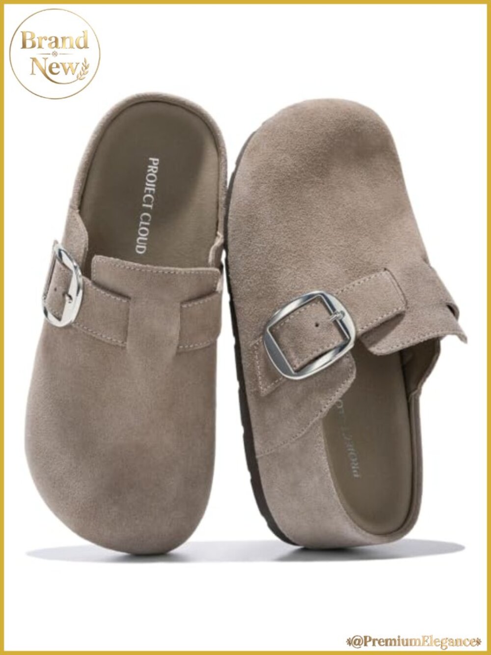 Genuine Leather Platform Clogs Slip-On Mules for Women